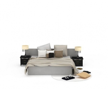 Modern Double Bed-ID:866473913