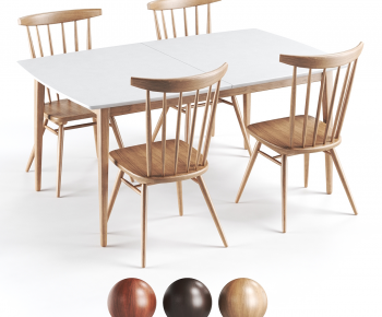 Modern Dining Table And Chairs-ID:401846895