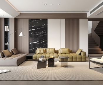 Modern A Living Room-ID:639748107