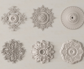 French Style Plaster Carved Top Plate-ID:892119881