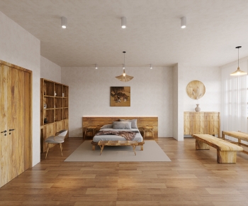 Wabi-sabi Style Bedroom-ID:616621974