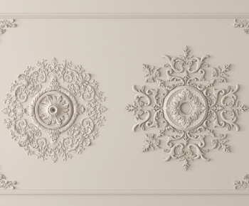 French Style Plaster Carved Top Plate-ID:865670928