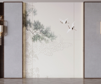 New Chinese Style TV Wall-ID:152638915