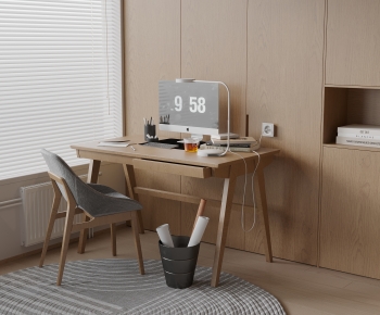Modern Computer Desk And Chair-ID:117391117