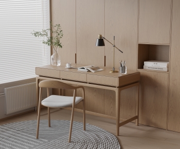 Modern Computer Desk And Chair-ID:208483933