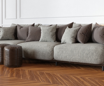 Modern Three-seat Sofa-ID:358365069