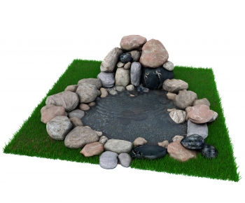 Modern Rockery Waterscape-ID:713545088