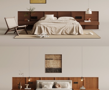 Modern Double Bed-ID:989178901