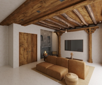Wabi-sabi Style A Living Room-ID:236690043