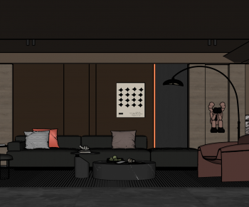 Modern A Living Room-ID:688215029