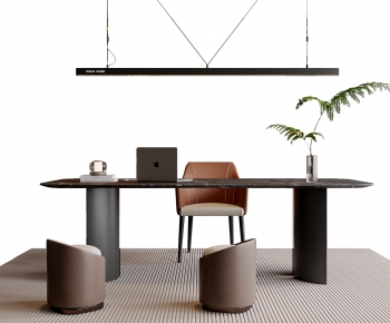 Modern Computer Desk And Chair-ID:617914923