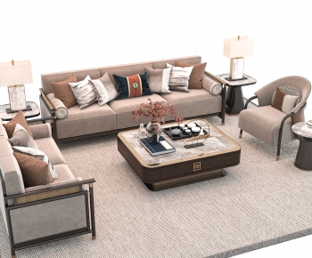 New Chinese Style Sofa Combination-ID:713429931