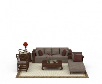 New Chinese Style Sofa Combination-ID:627368939
