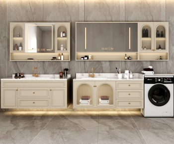 French Style Bathroom Cabinet-ID:741002087