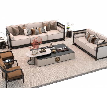 New Chinese Style Sofa Combination-ID:364377983