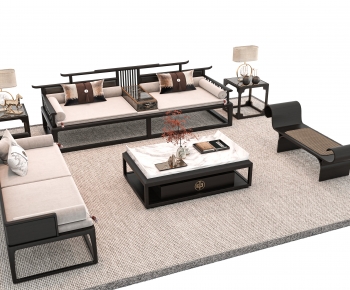 New Chinese Style Sofa Combination-ID:873308906