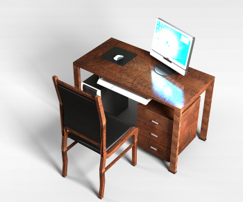 Modern Office Desk And Chair-ID:605954896
