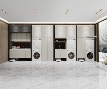 Modern Balcony Laundry Room-ID:896720893