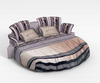 Modern Round Bed-ID:908504016