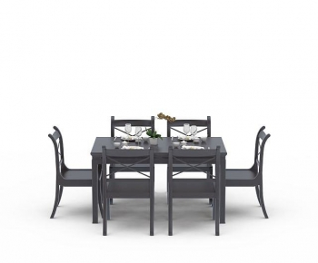 American Style Dining Table And Chairs-ID:505985027