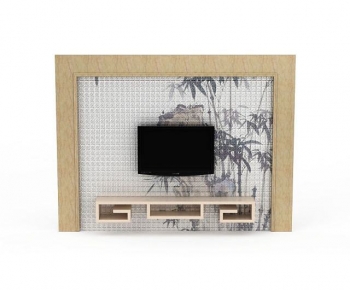 New Chinese Style TV Wall-ID:824712999