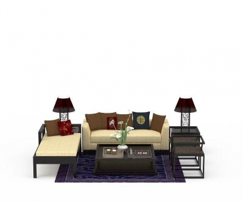 New Chinese Style Sofa Combination-ID:802846913