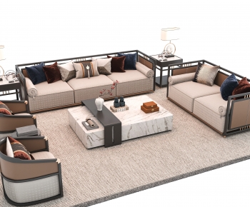 New Chinese Style Sofa Combination-ID:354563003
