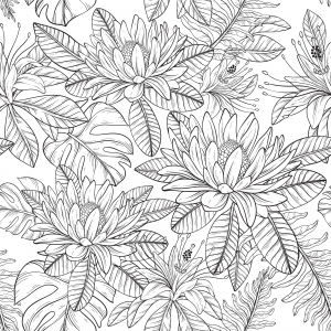 ModernAnimal And Plant Pattern Wallpaper