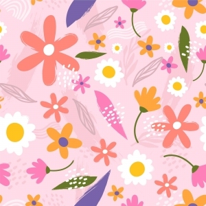 ModernAnimal And Plant Pattern Wallpaper