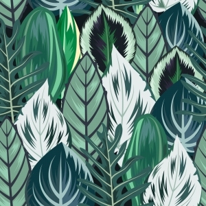 ModernAnimal And Plant Pattern Wallpaper
