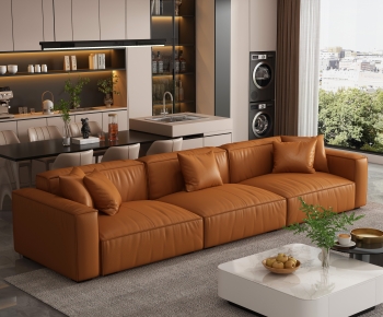 Modern Three-seat Sofa-ID:684120723