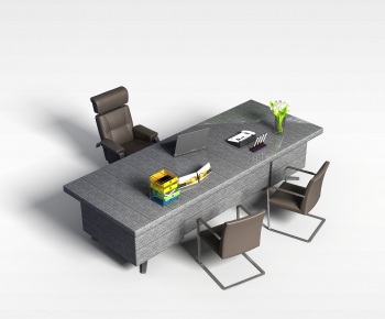 Modern Office Desk And Chair-ID:427289034