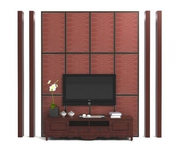 New Chinese Style TV Wall-ID:280963906