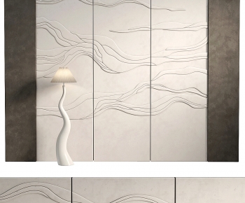 New Chinese Style TV Wall-ID:221366885