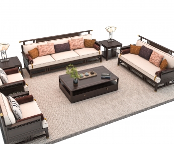 New Chinese Style Sofa Combination-ID:549928901