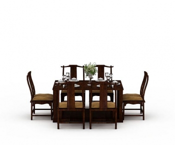 New Chinese Style Dining Table And Chairs-ID:891571039