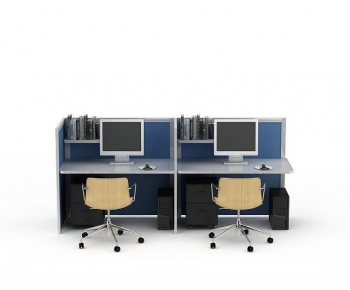Modern Office Desk And Chair-ID:553725001