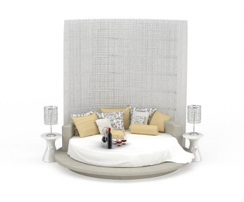 Modern Round Bed-ID:337304129