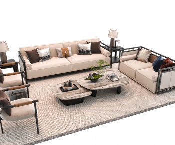 New Chinese Style Sofa Combination-ID:447689061