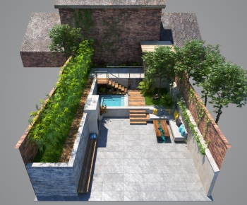 Modern Courtyard/landscape-ID:269860988