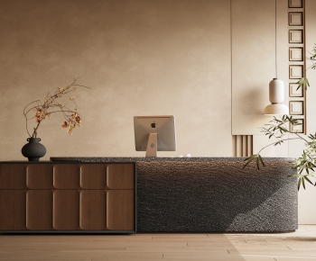 Wabi-sabi Style Reception Desk-ID:700505024