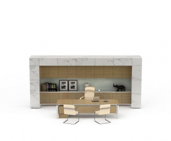 Modern Office Desk And Chair-ID:367109062