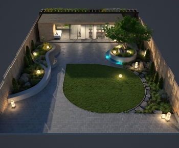 Modern Courtyard/landscape-ID:129479895