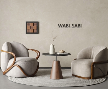 Wabi-sabi Style Single Sofa-ID:657078039