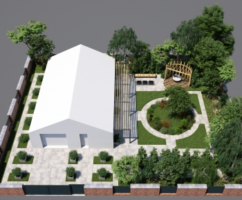 Modern Courtyard/landscape-ID:980074889