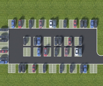 Modern Outdoor Parking Lot-ID:574959042