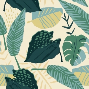ModernAnimal And Plant Pattern Wallpaper