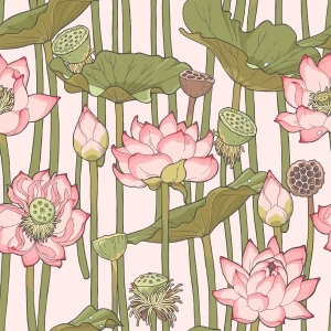 ModernAnimal And Plant Pattern Wallpaper