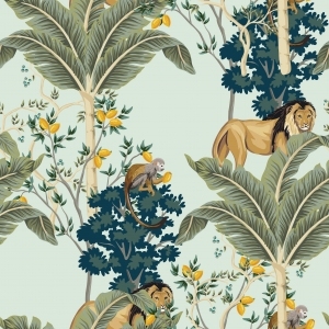 ModernAnimal And Plant Pattern Wallpaper