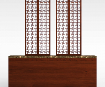 New Chinese Style Wooden Screen Partition-ID:705480108